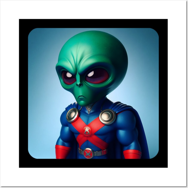 Martian Alien Caricature #11 Wall Art by The Black Panther